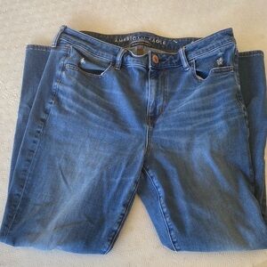 American Eagle Outfitters Women's Classic Blue Skinny Jeans size 14